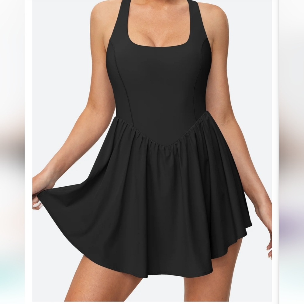Black Sleeveless Skater Dress